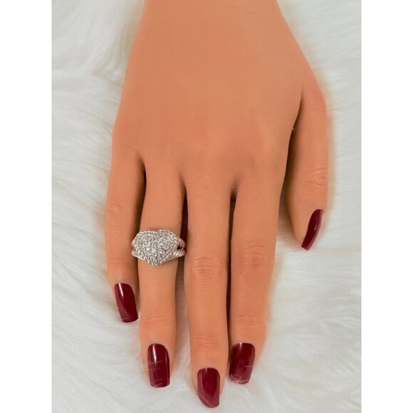 Judith Ripka Pave Cz Heart Ring - Picture 9 of 10